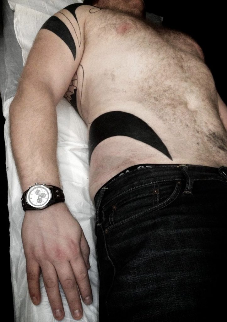 Hanumantra blackwork tattoo birmingham shrewsbury wolverhampton halloween bash geometric tribal-9