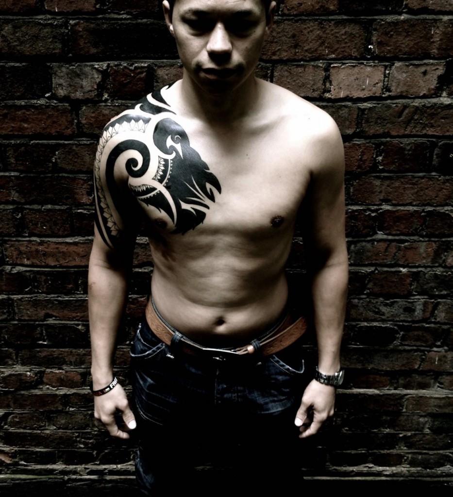 Hanumantra Blackwork Tattoo  Tribal Inspired 