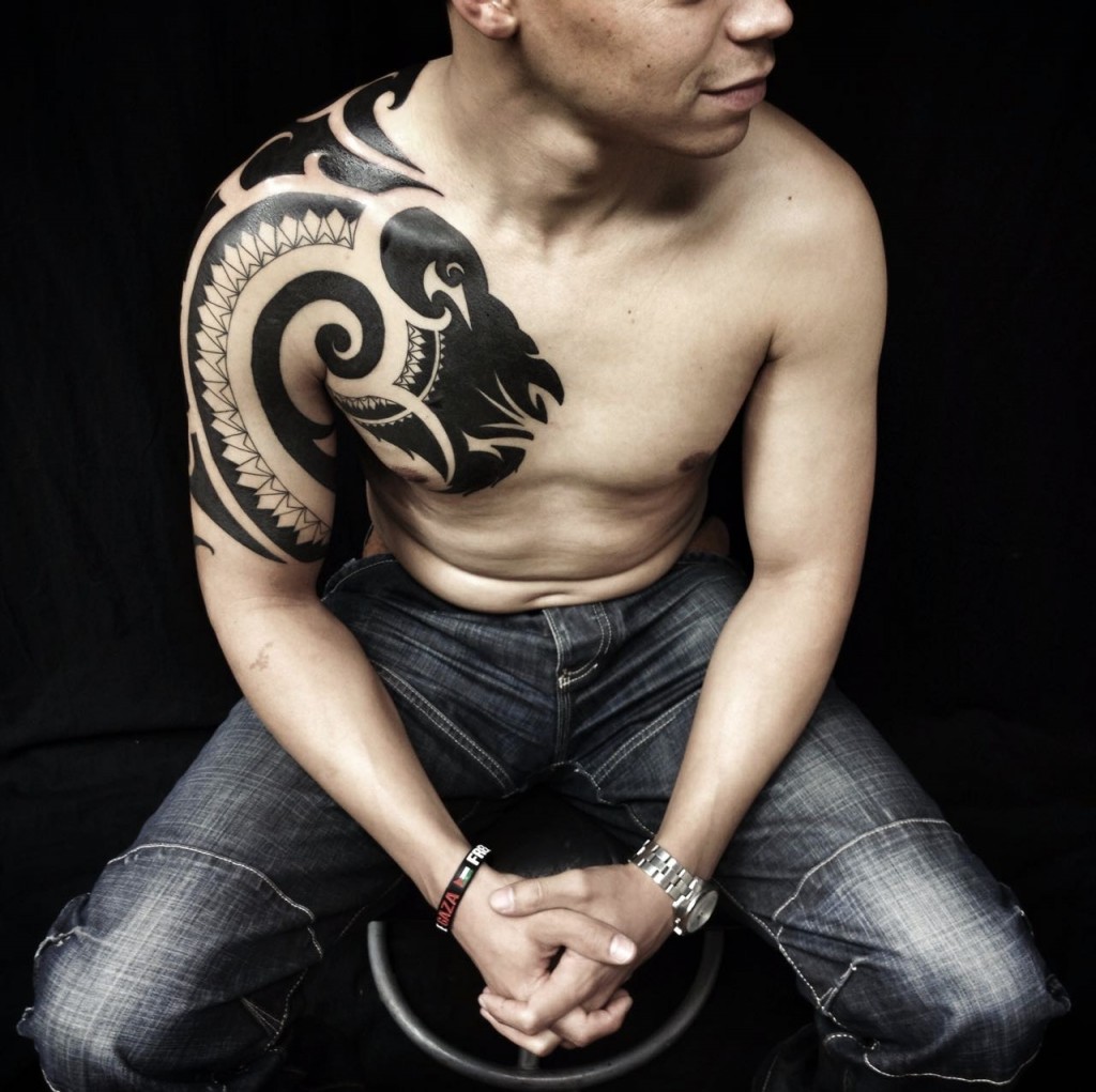 Hanumantra Blackwork Tattoo  Tribal Inspired 