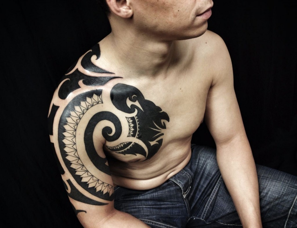 Hanumantra Blackwork Tattoo  Tribal Inspired 