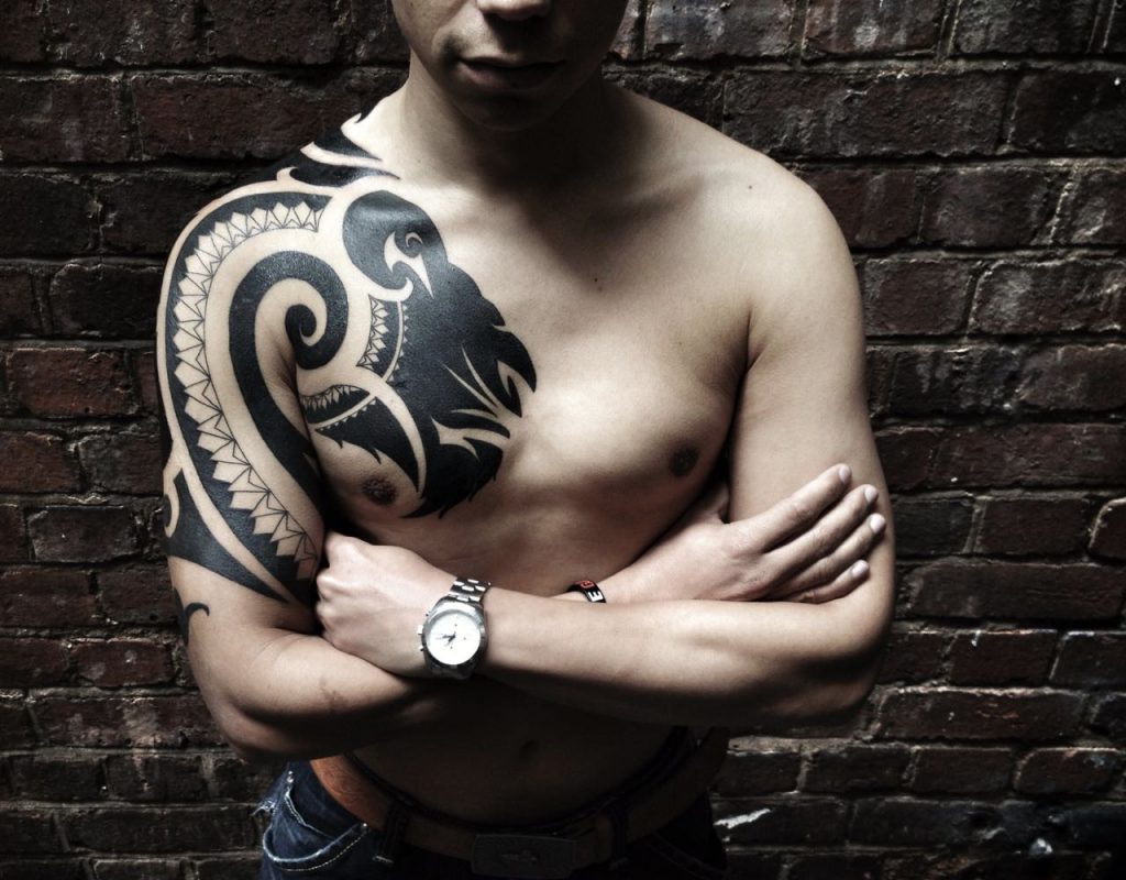 Hanumantra Blackwork Tattoo  Tribal Inspired 