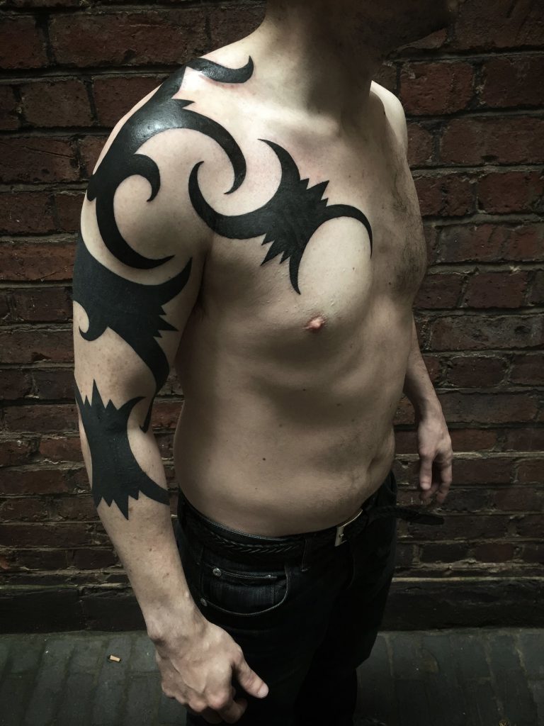 Hanumantra blackwork borneo inspired tribal tattoo un1ty 08