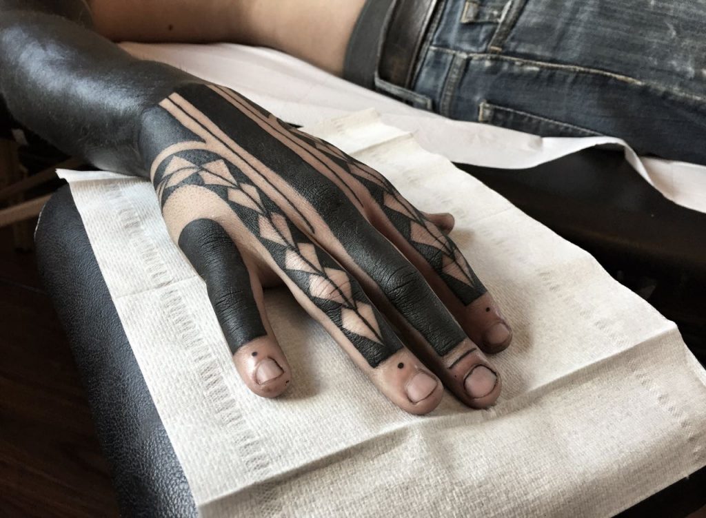 Hanumantra Strong Bold Minimal Blackwork Tattoo UK un1ty shrewsbury modern body art birmingham 03