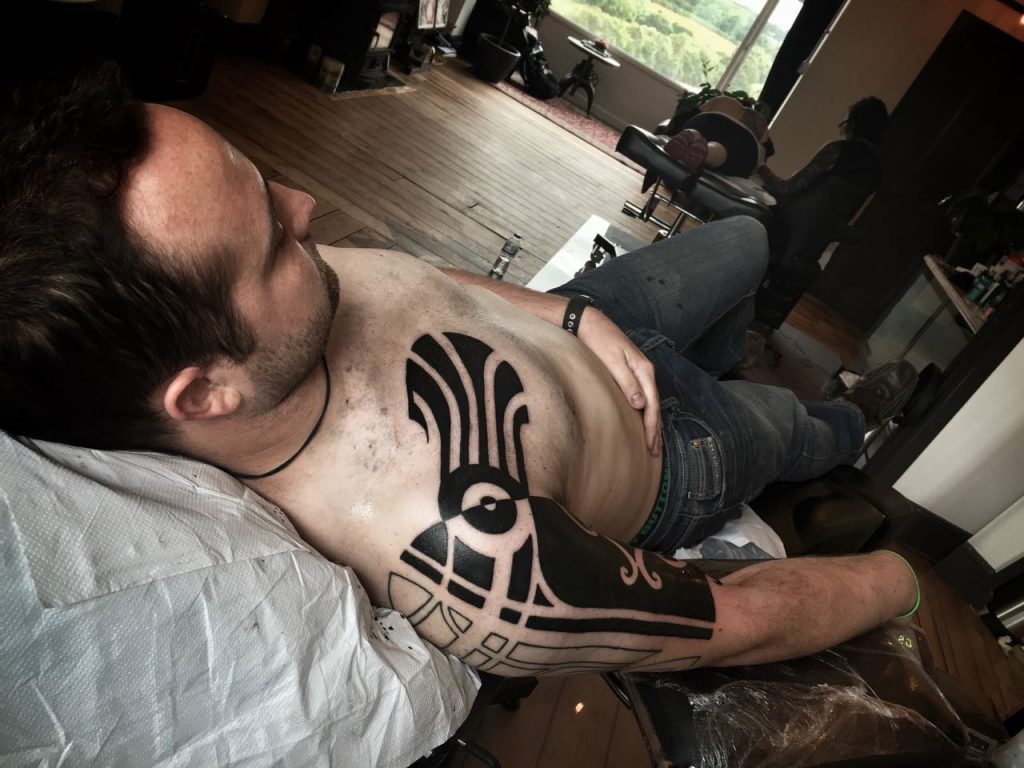 Hanumantra Blackwork Tattoo Birmingham Shrewsbury Minimal Tribal Bold Style-7