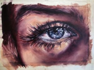 Jo Harrison, oil painting, shrewsbury eye painting, tattoo artist, UN1TY, Modern body art, virtual tattoo gathering