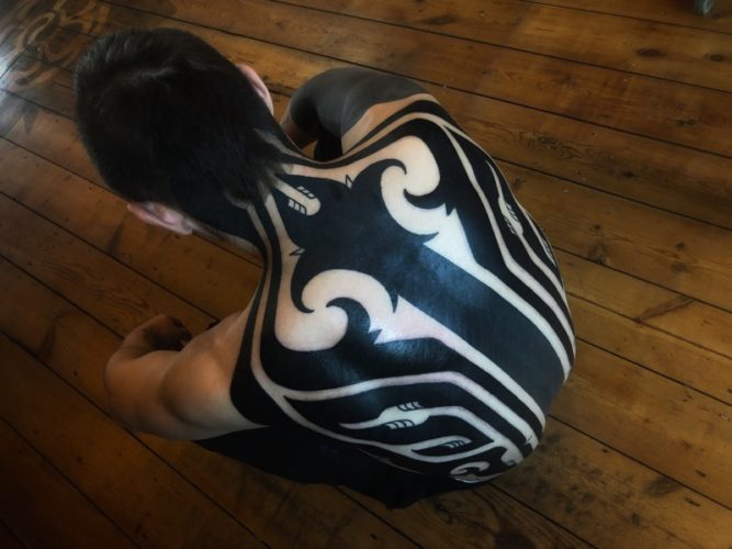 Blackwork Backpiece Tattoo